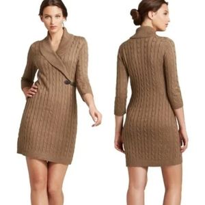 Calvin Klein Tan Cable Knit Sweater Dress